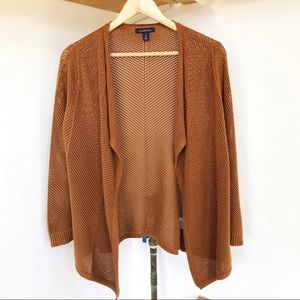 LAND’S END • Burnt Orange Open Front Cardigan